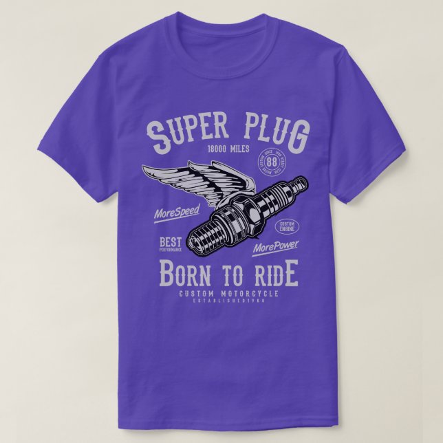 Spark Plug Motorcycle T-Shirt (Design Front)