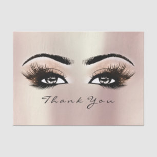 Spark Rose Gold Blush Lashes Thank You Eyes Tissue Paper