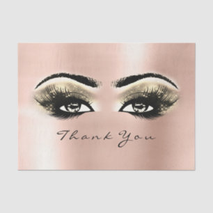 Spark Rose Gold Lashes Bridal Thank You Eyes Tissue Paper