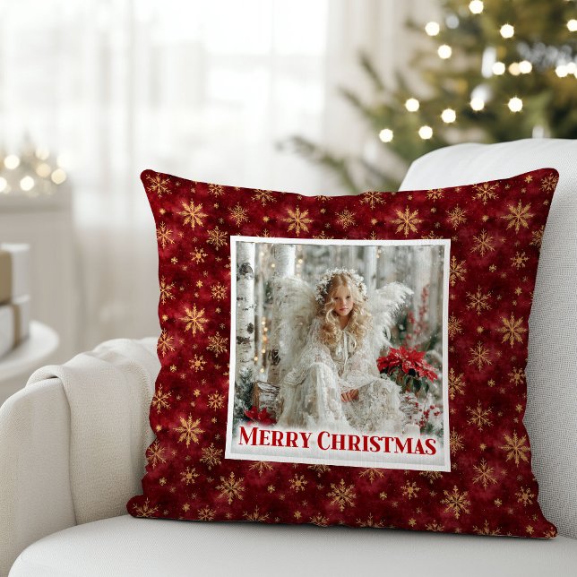 Spark Victorian Angel Red and Gold Holiday Gift Pi Cushion (Spark Victorian Angel Red and Gold Holiday Gift Pillow)