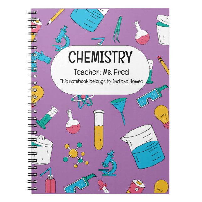 Spark Your Science! A Personalised CHEMISTRY Notebook (Front)