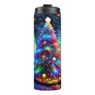 Sparking 3d Christmas trees Thermal Tumbler