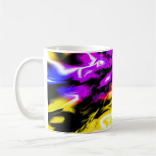 Sparking Up Yellow Black Blue Funky Bright Coffee Mug