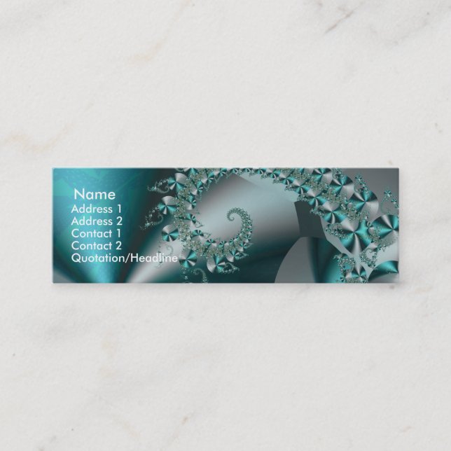 Sparkle 2 Abstract Geometric Pattern Mini Business Card (Front)