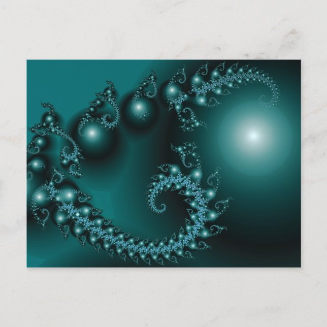 Sparkle 3 Abstract Fractal Fine Art Postcard (Front)