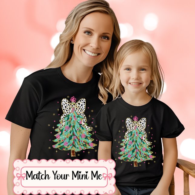 Sparkle and Shine Coquette Glitter Christmas Tree T-Shirt (Creator Uploaded)