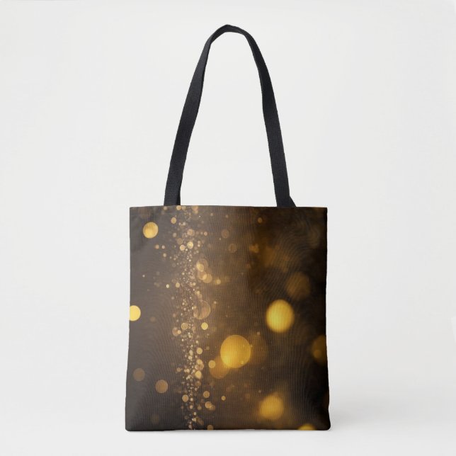 Sparkle and Shine Golden Glitter Tote Bag (Front)
