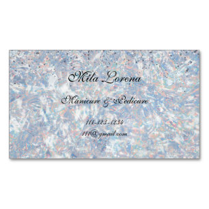 SPARKLE AND SHINE WITH OUR OPAL THEMED Magnetic BUSINESS CARD