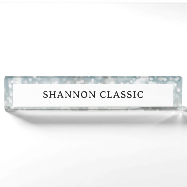 Sparkle Background Acrylic Name Plate (Front)