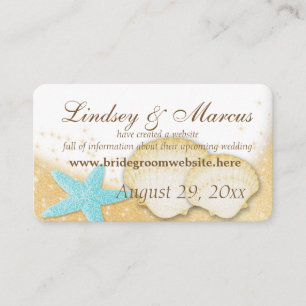 Sparkle Beach Wedding Information Cards