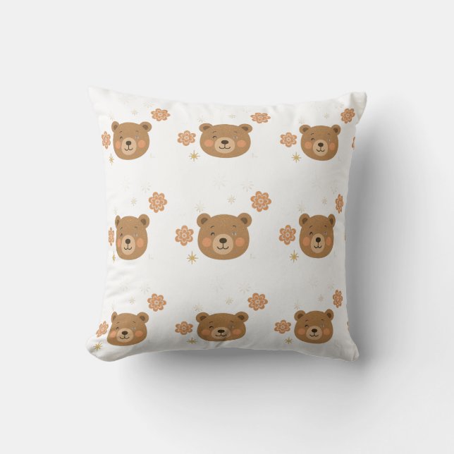 Sparkle Bear dreamscape Throw Pillow (Front)