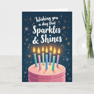 Sparkle Birthday Illustration Card