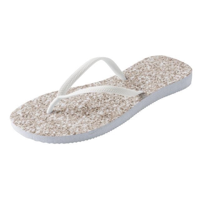 Sparkle Blush Cream Glitz Glitter         Thongs (Angled)