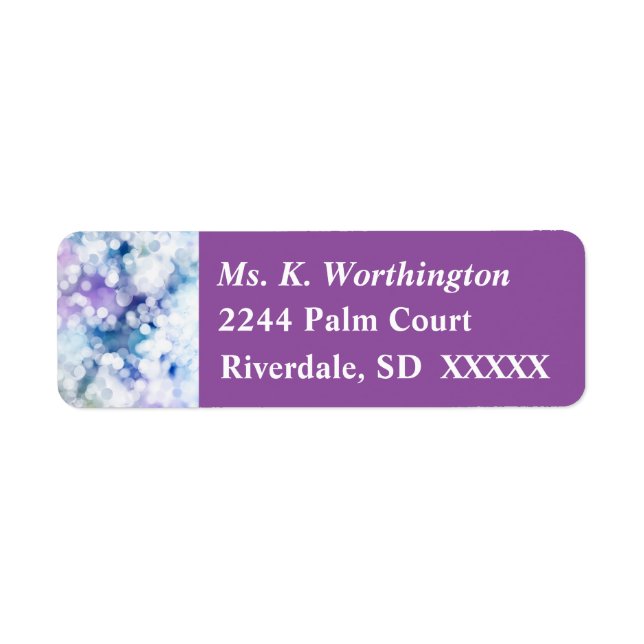 Sparkle Bubble Circles Return Address- Address Label (Front)