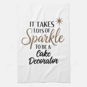 Sparkle Cake Decorator Tea Towel