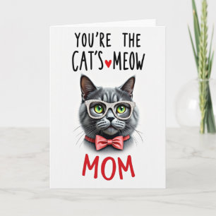Sparkle Cat Mom Card