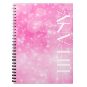 sparkle Christmas hot pink birthday party Notebook