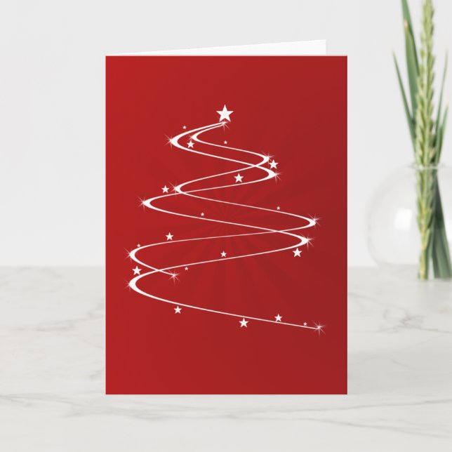 Sparkle Christmas Tree Holiday Card (Front)