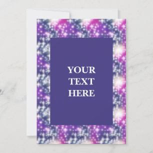 Sparkle Cosmic Purple Abstract Invitation