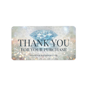 Sparkle Diamond Jewellery Designer Thank You Stick Label