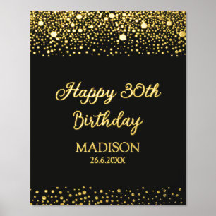 Sparkle Dots Birthday  Foil Prints