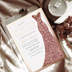 Sparkle Dress 70th Birthday Rose Gold