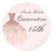 Sparkle Dress Rose Gold Quinceanera Sticker