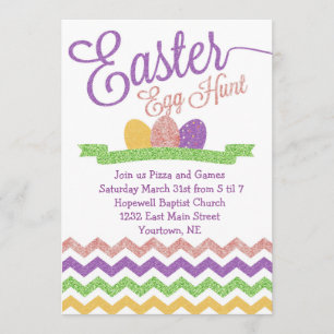 Sparkle Easter Egg Hunt Invitation