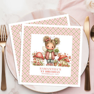 Sparkle Fairy Magical Pink Birthday Party Celebrat Napkin