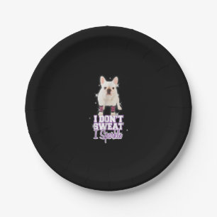 Sparkle French Bulldog For Dog Lover Mum Dad Dog Paper Plate