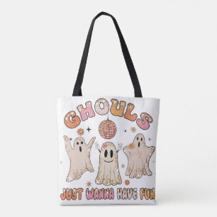 Sparkle Funny Ghouls Halloween Tote Bag