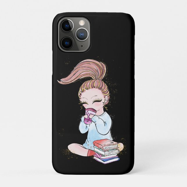 Sparkle Girly Coffee Books  Case-Mate iPhone Case (Back)