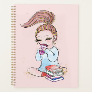 Sparkle Girly Coffee Books Planner