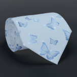 Sparkle Glam Butterflies  Tie<br><div class="desc">A beautiful butterfly pattern with a glittering shimmer on a light blue background</div>