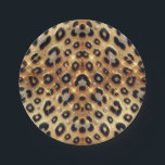 Sparkle Glam Gold Black Leopard Cheetah Print  Paper Plate<br><div class="desc">Customise with any text. Matching items are available.</div>