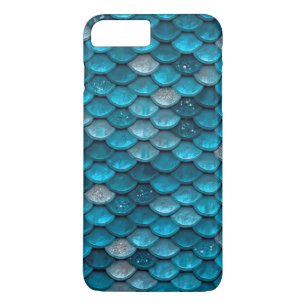 Sparkle Glitter Blue Teal Aqua Mermaid Scales iPhone 8 Plus/7 Plus Case