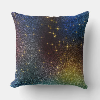 Sparkle glitter gradient with colourful colours cushion
