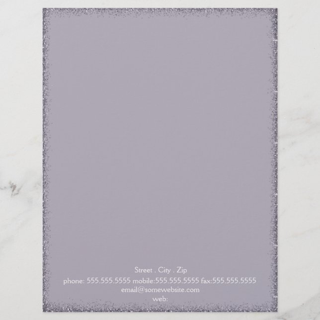 Sparkle & glitter letterhead (Front)