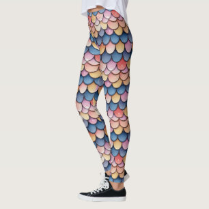 Sparkle Glitter Light Scale Pattern Leggings