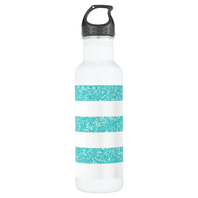Sparkle Glitter Look Stripes 710 Ml Water Bottle (Front)