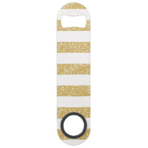 Sparkle Glitter Look Stripes Bottle Opener