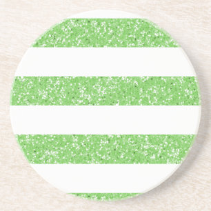 Sparkle Glitter Look Stripes Coaster