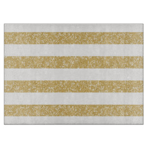 Sparkle Glitter Look Stripes Cutting Board