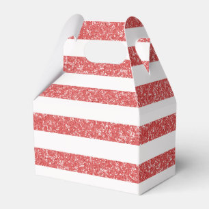 Sparkle Glitter Look Stripes Favour Boxes