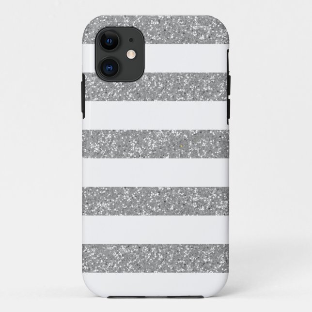 Sparkle Glitter Look Stripes iPhone 5 BT Case (Back)