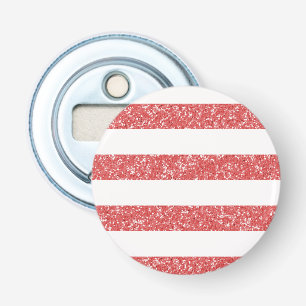 Sparkle Glitter Look Stripes Magnet Bottle Opener