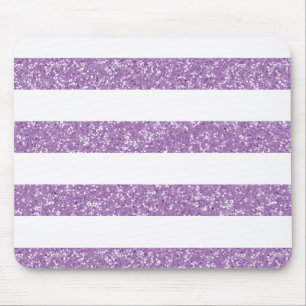 Sparkle Glitter Look Stripes Mousepad