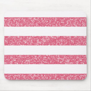 Sparkle Glitter Look Stripes Mousepad