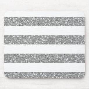 Sparkle Glitter Look Stripes Mousepad