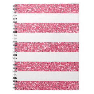 Sparkle Glitter Look Stripes Notebook